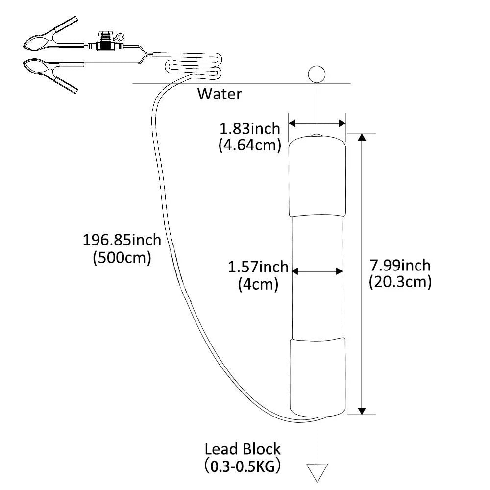 Waterproof LED Fishing Light - Portable 30W