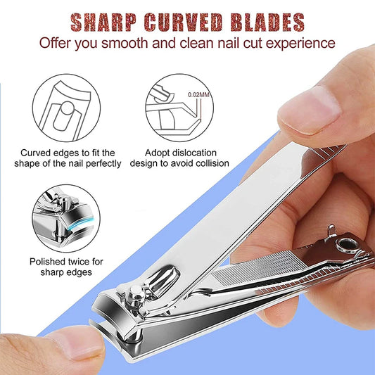 Stainless steel nail clippers with file