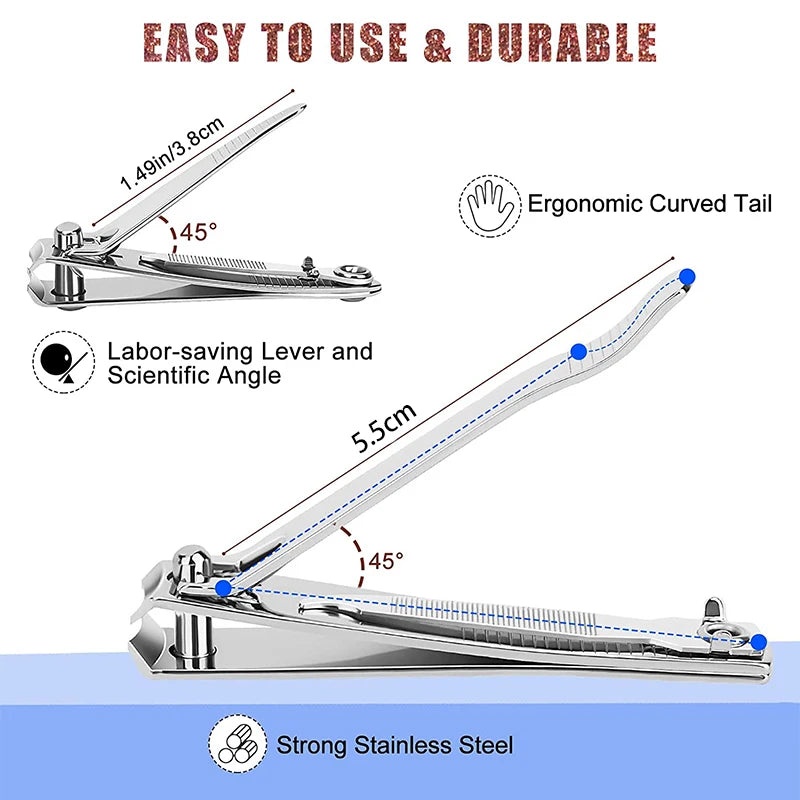Stainless steel nail clippers with file
