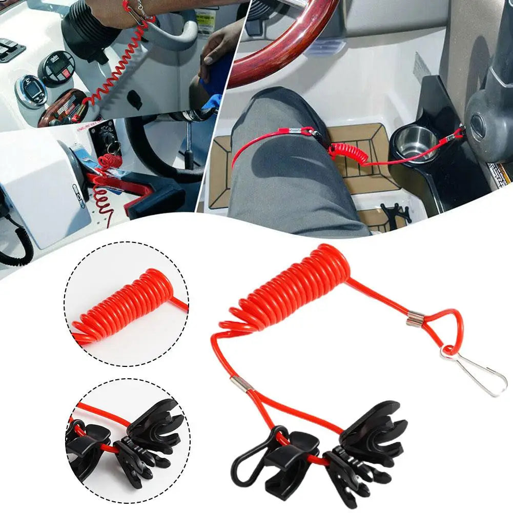 Outboard Kill Switch Key w/ Lanyard - 7 different Keys