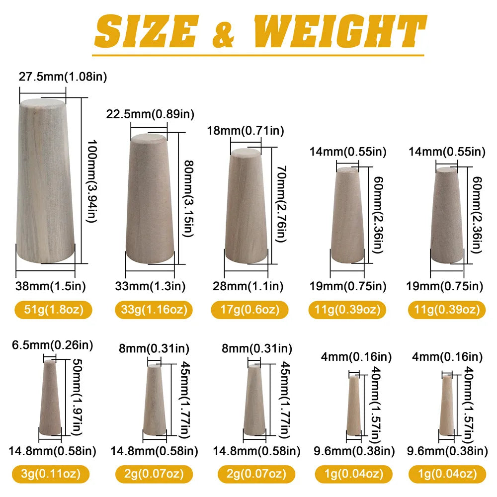 10Pcs Emergency Wooden Hole Plug Kit